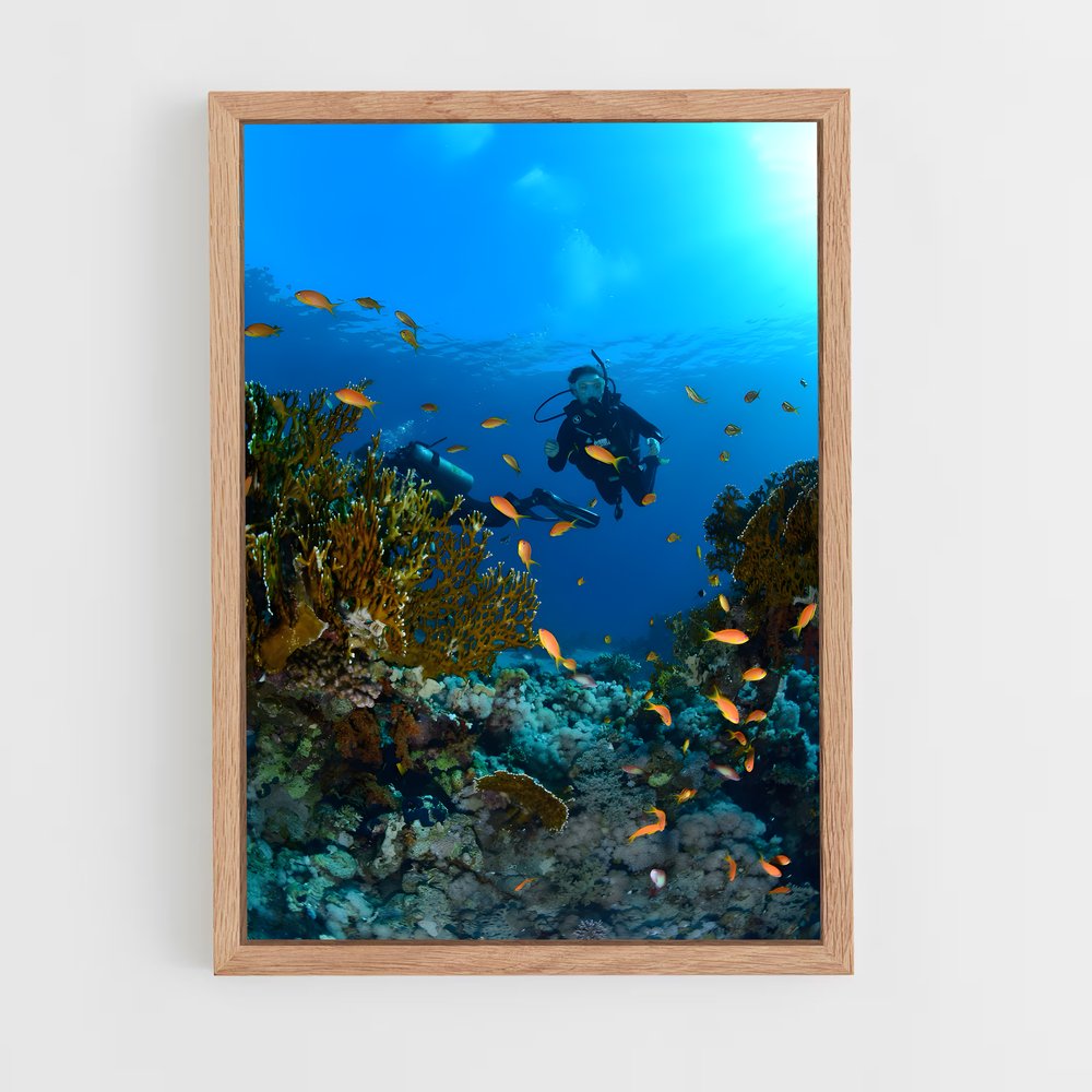 Poster Plongée sur le Récif – affiche Plongée sous-marine (vue 4)